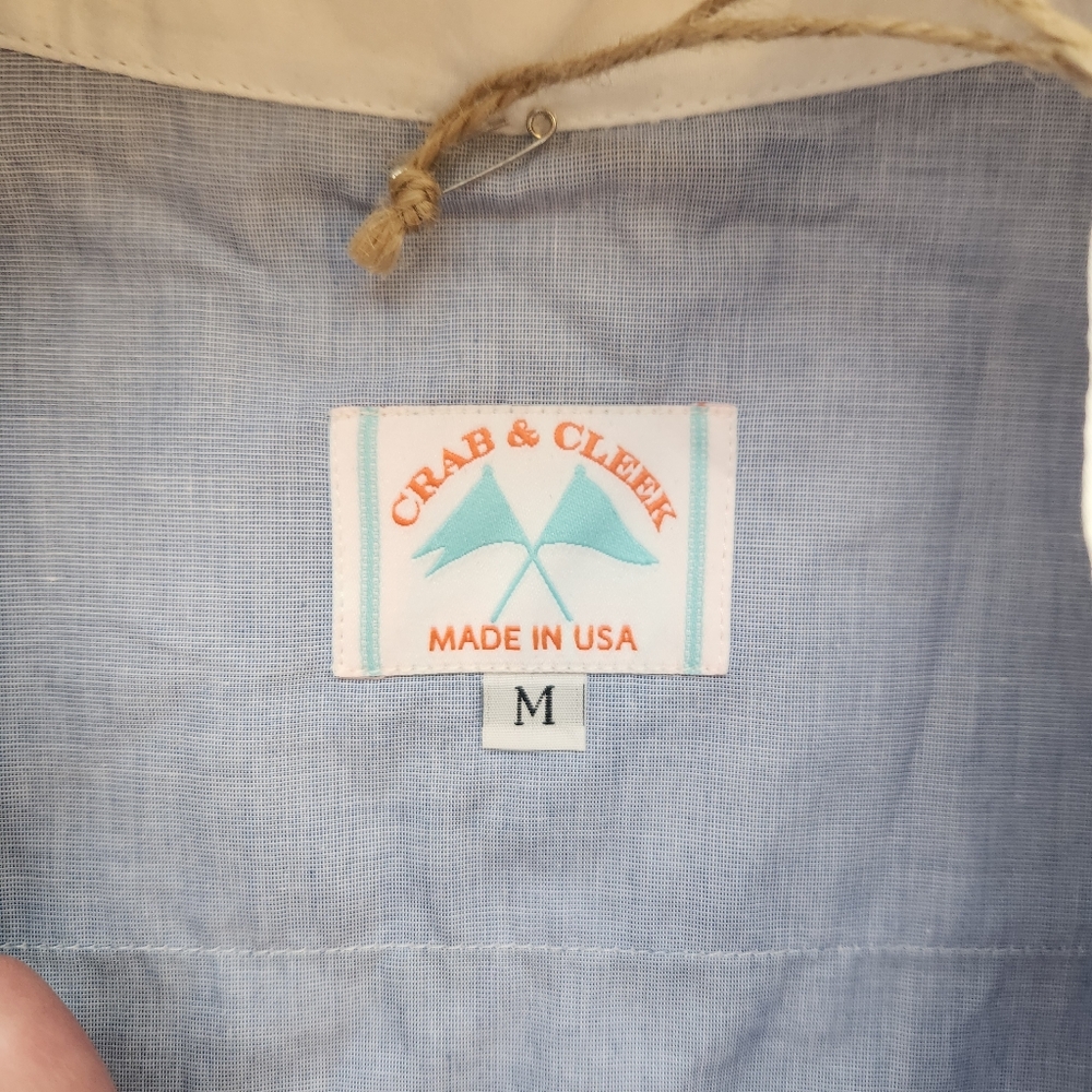 Crab & Cleek Women's Nautical Cotton Tunic in Light Blue $150 NWT - Picture 5 of 9